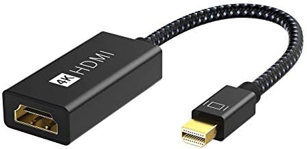 Ivanky 4k Mini Active Displayport למתאם HDMI - 4K 60Hz [0.24M/0.65ft, Super Slim] Mini DP למתאם HDMI עבור MacBook Air/Pro, Surface Pro/Dock/Book, צג, מקרן